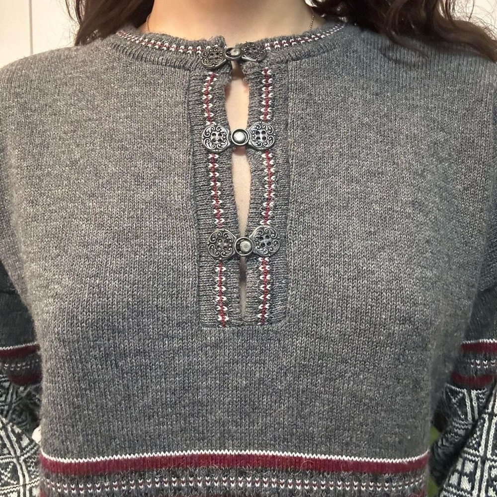 Grunge Granny Wool Blend Sweater, Size Medium - Picture 2 of 8